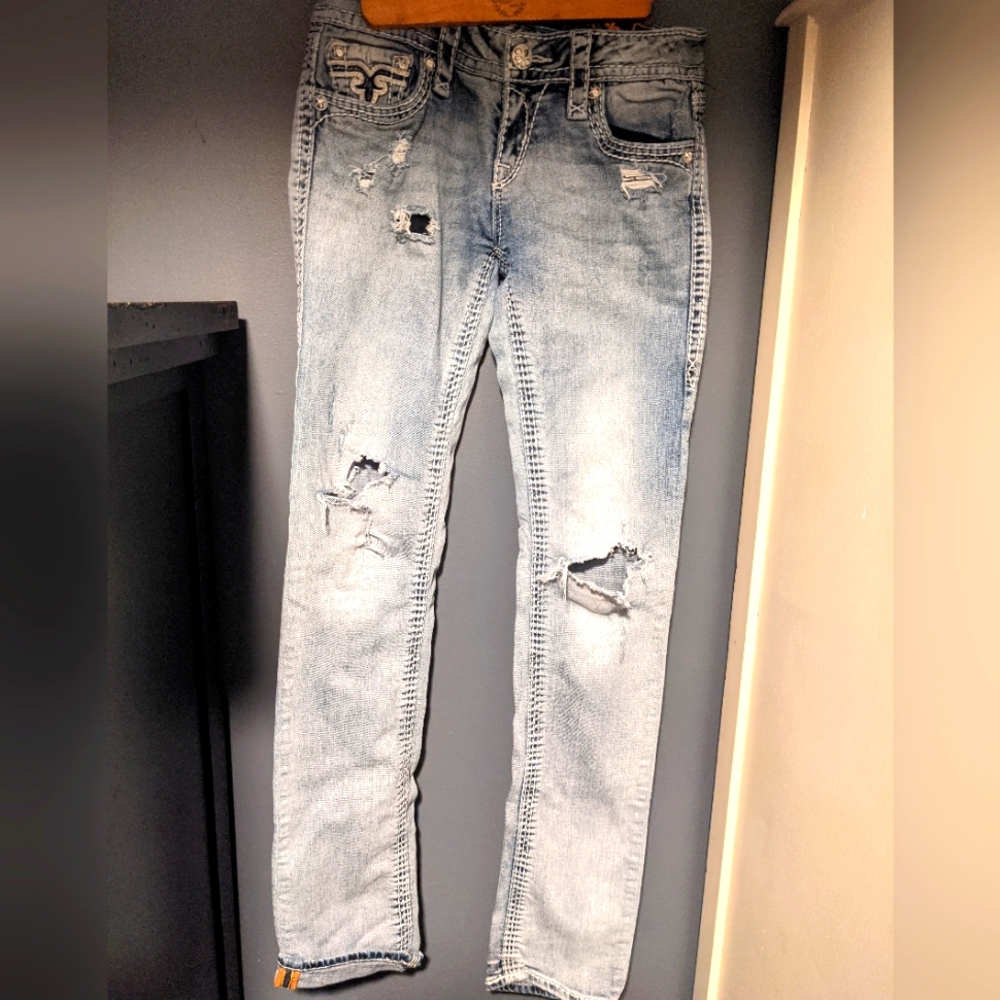 Rock Revival, Distressed Modelo Jeans, Women's Size 27